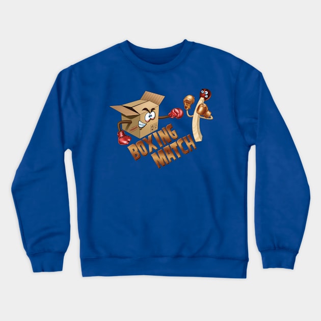 Boxing Match Crewneck Sweatshirt by Pigeon585